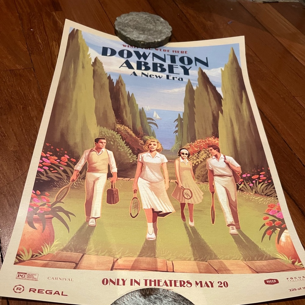 Downtown Abbey A New Era Regal Numbered Art Print poster movie